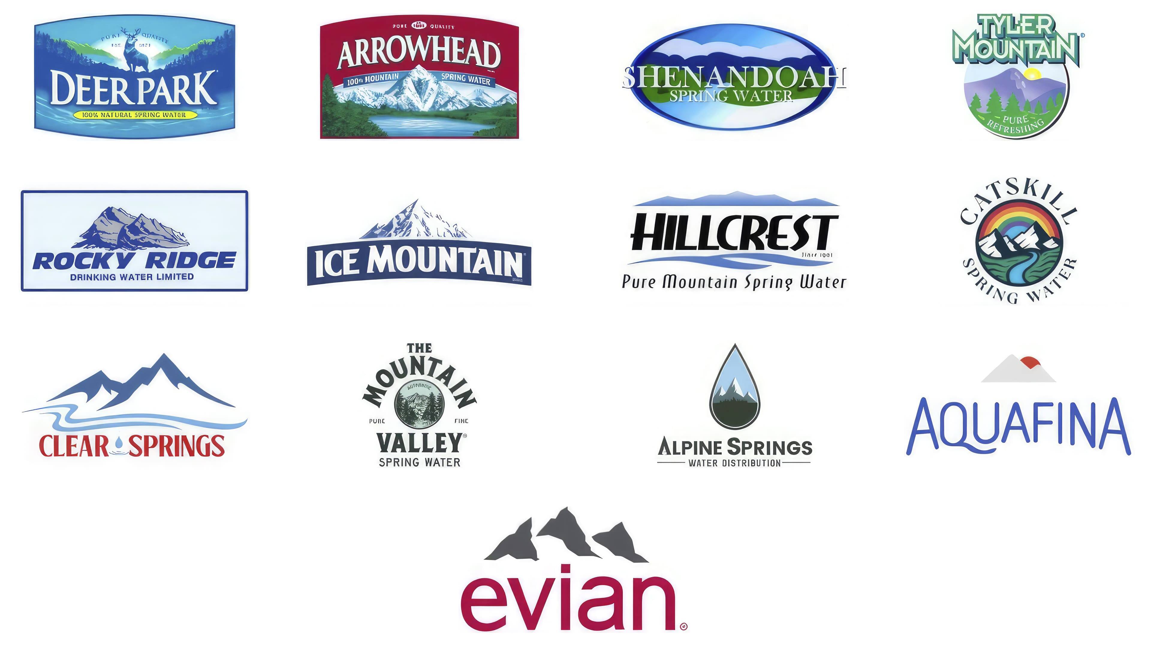 Logos de marques d’eau les plus célèbres avec une montagne