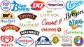 Logos de célèbres marques de crème glacée Les plus grandes marques américaines de crème glacée