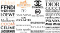 Logos de sacs de créateur. Noms et logos de marques de sacs célèbres