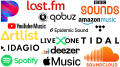 Logos de streaming musical. Plateformes de streaming musical populaires et leurs logos
