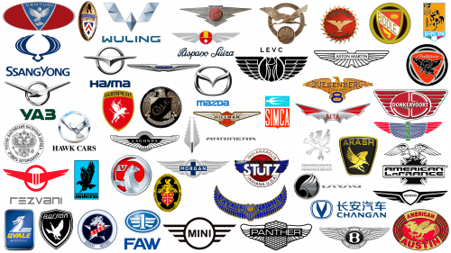 Logos de voitures avec des ailes Les 50 plus grandes marques automobiles avec des ailes