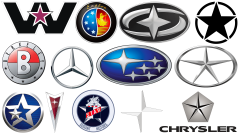 Tous les badges et logos automobiles avec des étoiles