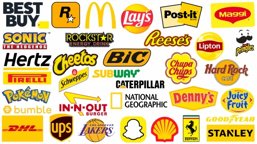 Meilleurs logos célèbres en jaune