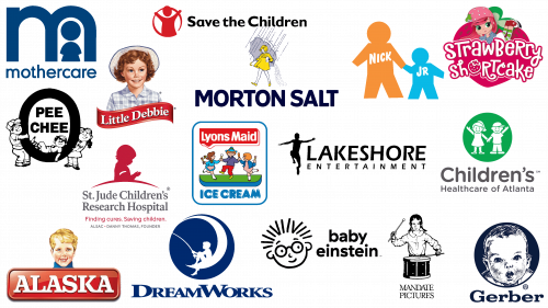 Logos les plus célèbres avec des enfants