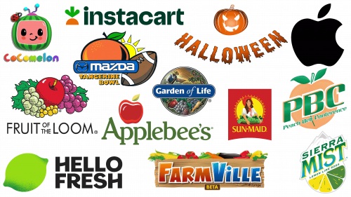 Logos les plus célèbres avec des fruits et légumes
