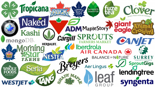 Logos les plus célèbres avec une feuille