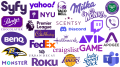 Logos violets célèbres