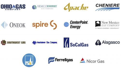 Marques et logos des compagnies gazières les plus influentes