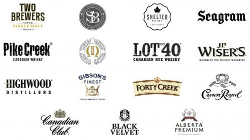 Marques populaires de whisky canadien