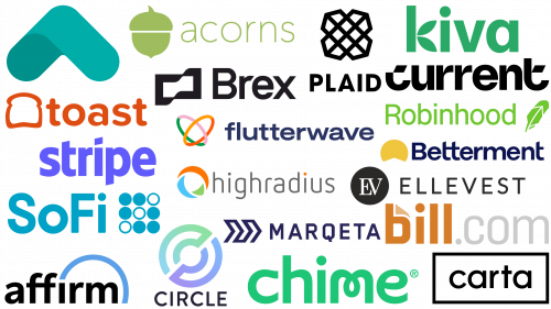 Meilleures entreprises fintech aux États-Unis et leurs logos