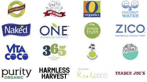 Meilleures marques d’eau de coco et leurs logos