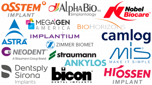 Meilleures marques d’implants dentaires et leurs logos