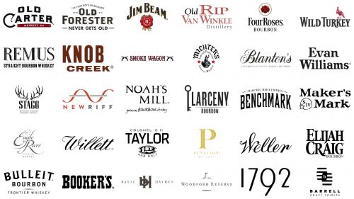 Meilleures marques de bourbon et leurs logos