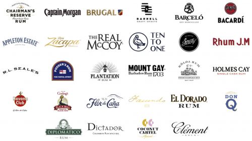 Meilleures marques de rhum et logos