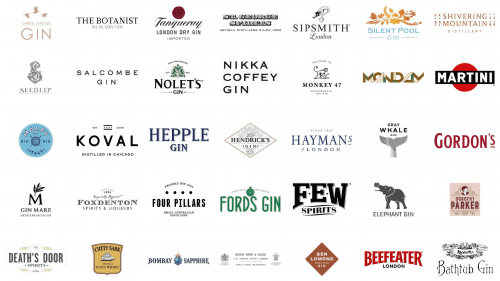 Meilleures marques et logos de gin