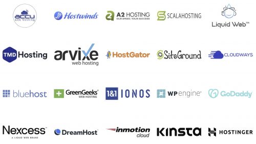 Meilleurs services d’hébergement web et leurs logos