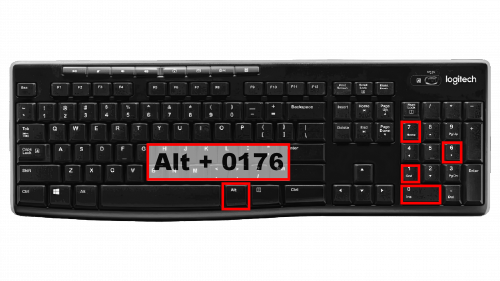 Raccourcis clavier pour le symbole degré
