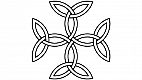 Symboles celtiques de la croix de triquètres