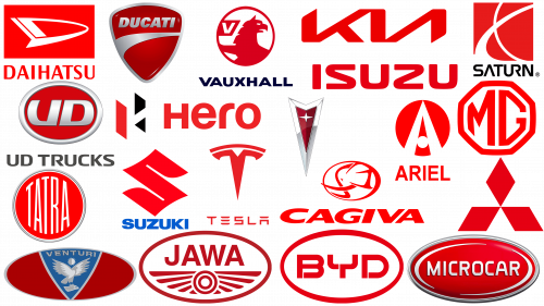 TOP des logos rouges de marques de voitures