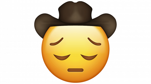 émoji cow-boy triste