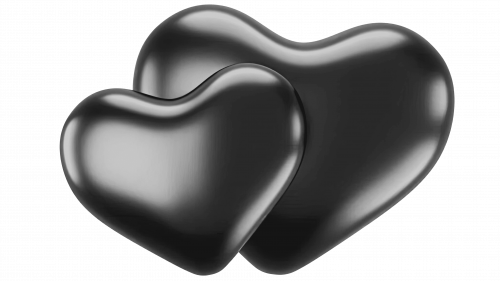un emoji cœur noir