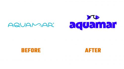 Évolution du logo de Aquamar