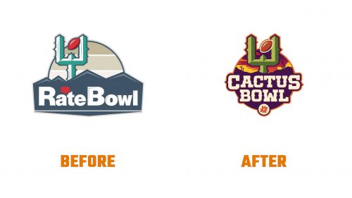 Évolution du logo de Cactus Bowl