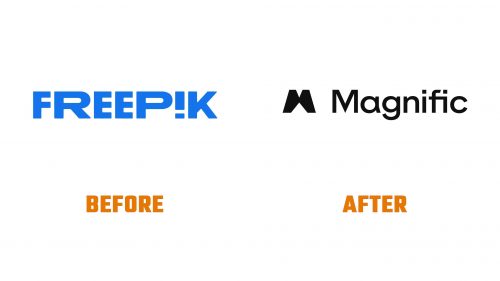 Évolution du logo de Magnific