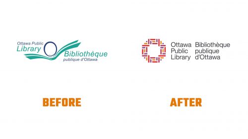 Évolution du logo de Ottawa Public Library