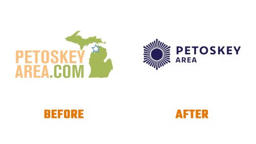 Évolution du logo de Petoskey Area