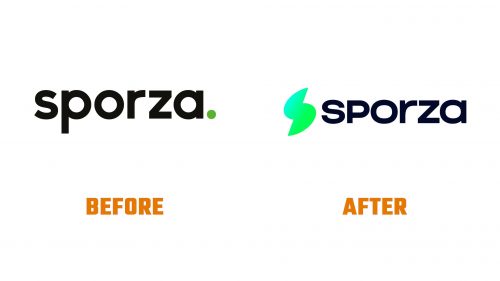 Évolution du logo de Sporza