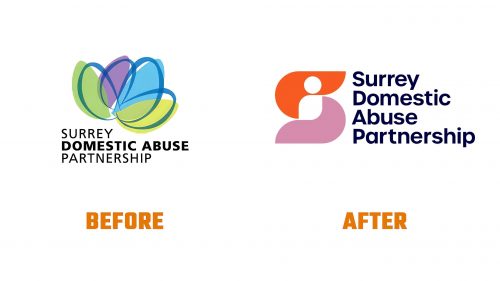 Évolution du logo de Surrey Domestic Abuse Partnership