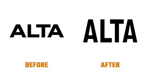 Évolution du logo de Alta