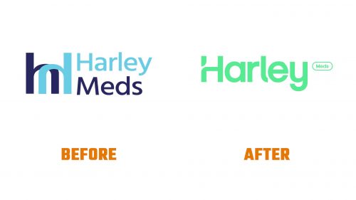 Évolution du logo de HarleyMeds
