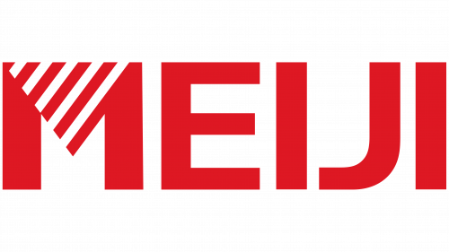 Logo de Meiji en 1986