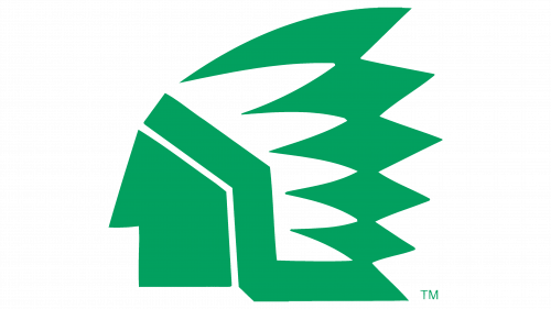 Logo de North Dakota Fighting Hawks en 1976