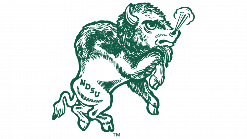 Logo de North Dakota State Bison en 1972