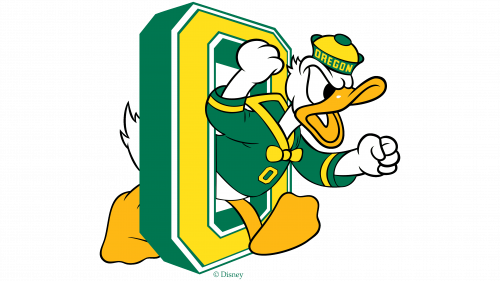 Logo de Oregon Ducks en 1974
