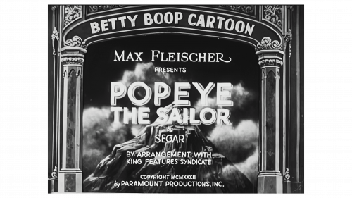 Logo de Popeye the Sailor (dessins animés Betty Boop) en 1933