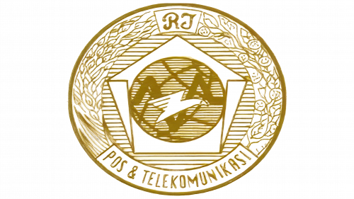 Logo de Pos & Telekomunikasi en 1956
