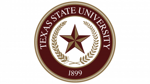 Logo de Texas State University the Seal en 1899