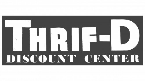 Logo de Thrif D Discount Center en 1962