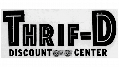 Logo de Thrif D Discount Center en 1963