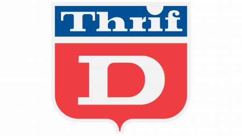Logo de Thrif D Discount Center en 1966