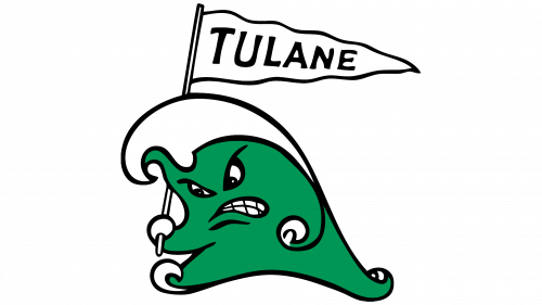 Logo de Tulane Green Wave en 1964
