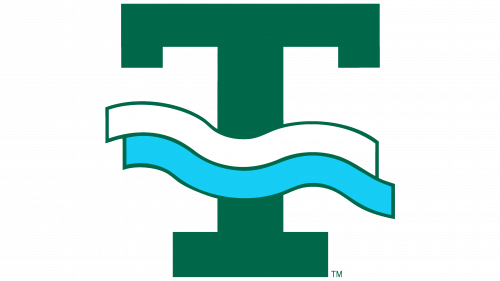 Logo de Tulane Green Wave en 1986