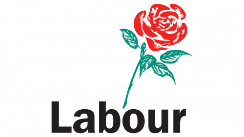 Logo de UK Labour Party en 1986