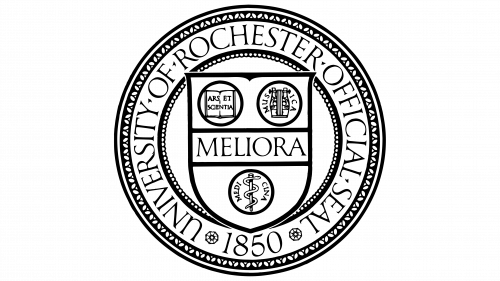 Logo de University of Rochester en 1986