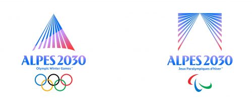 Évolution du logo de Alpes 2030 Olympic and Paralympic Winter Games