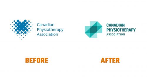 Évolution du logo de Canadian Physiotherapy Association